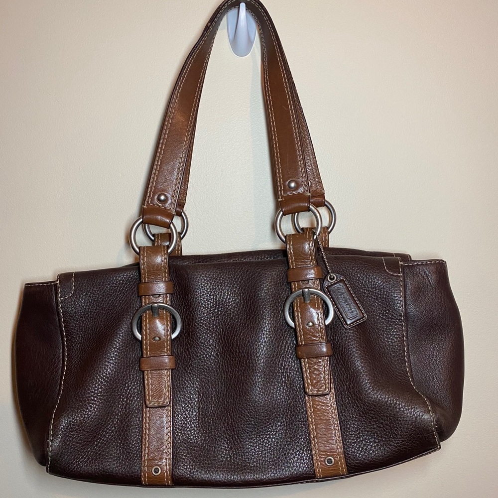 Coach F10887 Chelsea Pebble Leather Satchel Tote